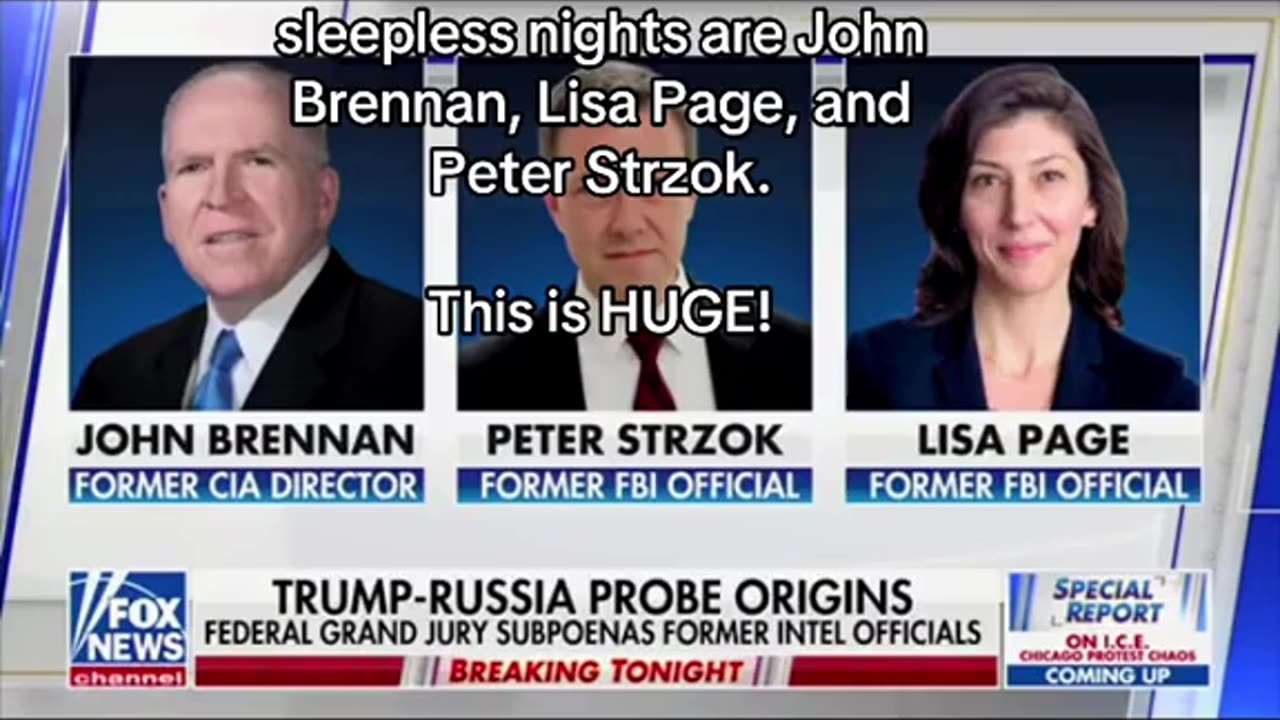 Lisa Page, T Brennan, P Syrzok Subpoenaed
