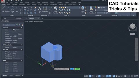 Subtract command Autocad,3D solid subtract, How to Subtract, Regions subtract,Boolean operation