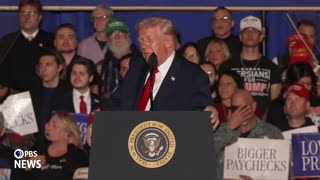 Trump speaks about the economy at Pennsylvania rally