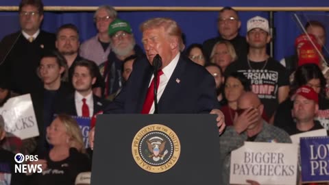 Trump speaks about the economy at Pennsylvania rally
