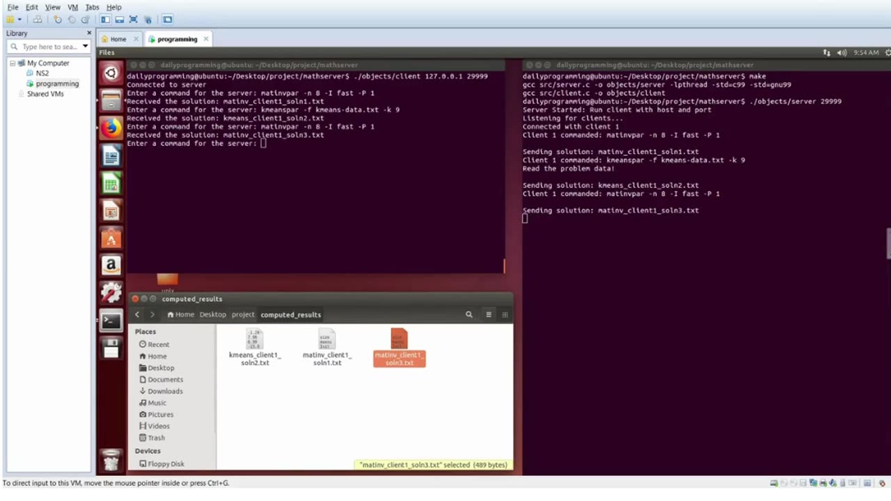 Student Work(Lab)| DV1457 LAB 2:C Programming for UNIX Systems Work Video|BTH