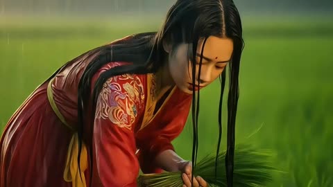 Hanfu Rain : Heavy Rain & Thunder Sounds on Window | ASMR for Sleep and Relaxation #HanfuRain