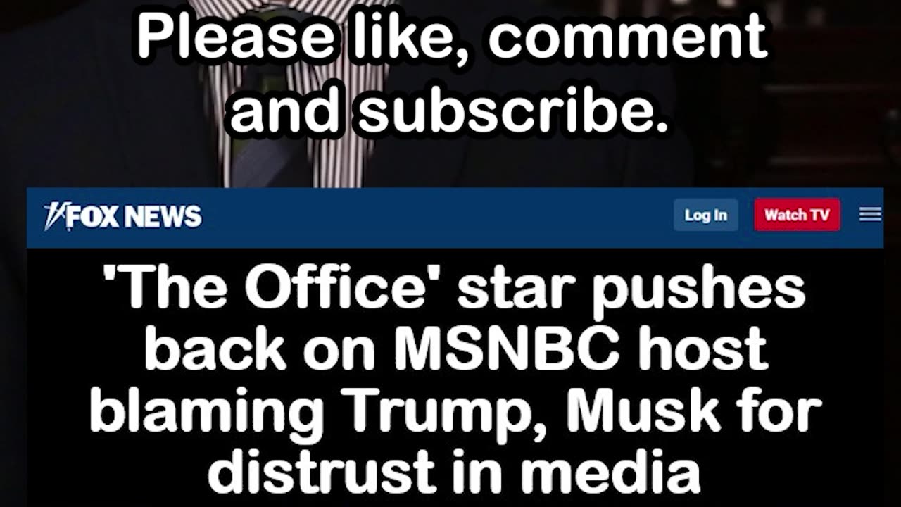 'The Office' Star Pushes Back on MSNBC Host blaming Trump, Musk for Distrust in Media [Rainn Wilson]