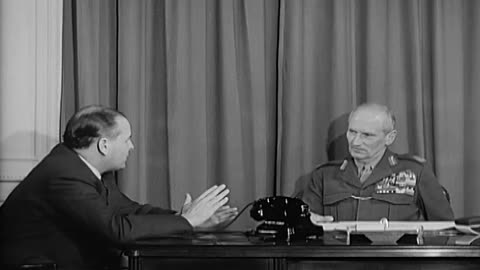 FIELD MARSHAL VISCO... - FIELD MARSHAL VISCOUNT MONTGOMERY INTERVIEWED FOR TV FILM BY - 111-adc-8881