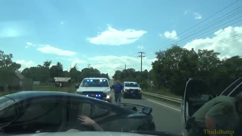 Dashcam shows suspect swerves in attempt to hit deputy during Tennessee pursuit