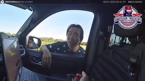 Another California truck driver pulled over—this time in Arkansas- NO ENGLISH