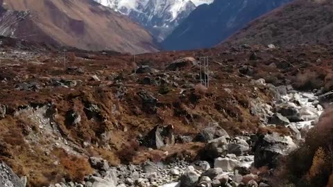 Langtang Valley Trek 2025 | Drone Views of Nepal's Scenic Trail | Cultural & Natural Wonders #Shorts