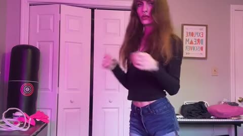 She is trying be pretty to you