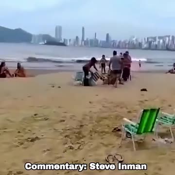 Lunatic nigga with a stick takes a flying kick - Commentary by Steve Inman