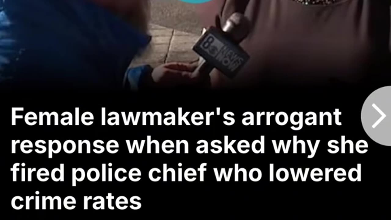 Female lawmaker's arrogant response when asked why she fired police chief!