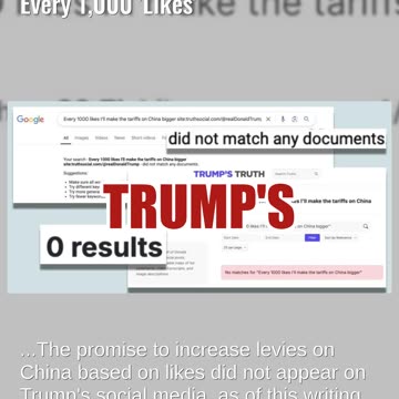 Fact Check: Trump Did NOT Post He Would Raise Tariffs On China For Every 1,000 'Likes'