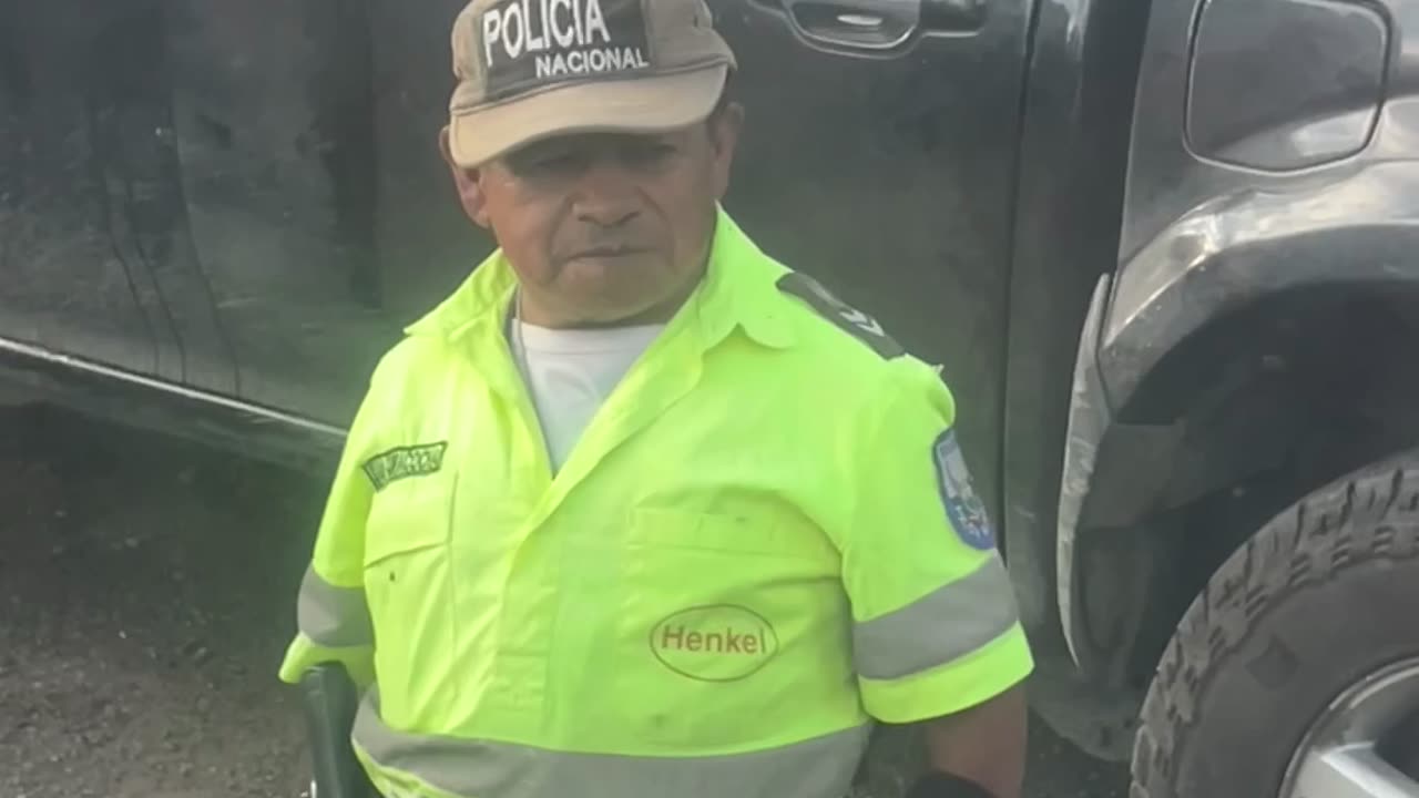 Policeman Has a Serious Stare