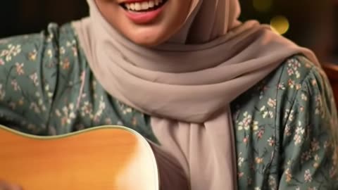 Muslimah Acoustic Harmony | #shorts #guitarvibes #acoustic