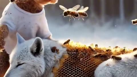 Tiny Dog Saves Giant Wolf From Freezing To Death