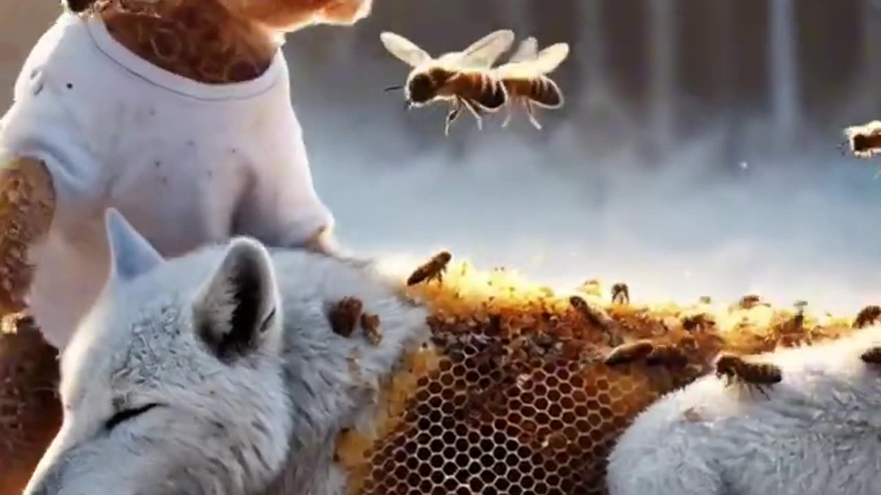 Tiny Dog Saves Giant Wolf From Freezing To Death