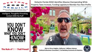 DeSantis FL DOGE Identifies Massive Overspending While Property Taxes Increase, Funding Non-Profits