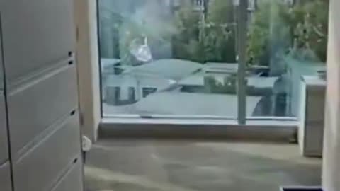 WATCH: Video shows bullets on the ground and bullet holes in windows inside CDC Headquarters