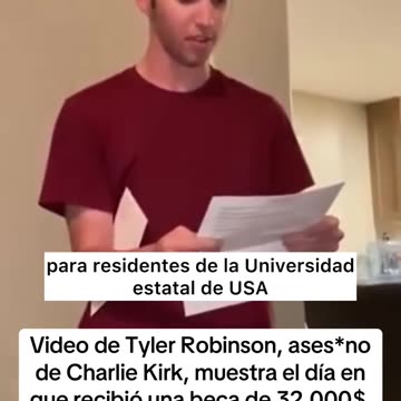 Tyler Robinson, de 22 años, ha sido identificado y arrestado. Uno de sus familiares llamó a la polic
