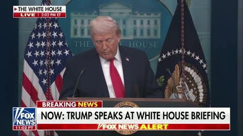 Trump shows off his administration’s accomplishments and then throws it to the ground.