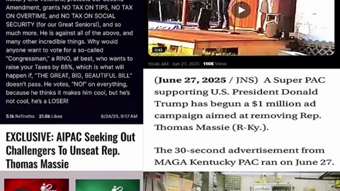 You shouldn’t have to bend the truth to get ahead. “Donald Trumps Super pac spent 1 million in ad buys against Thomas Massie on the anniversary of his wife’s death on June 27.“