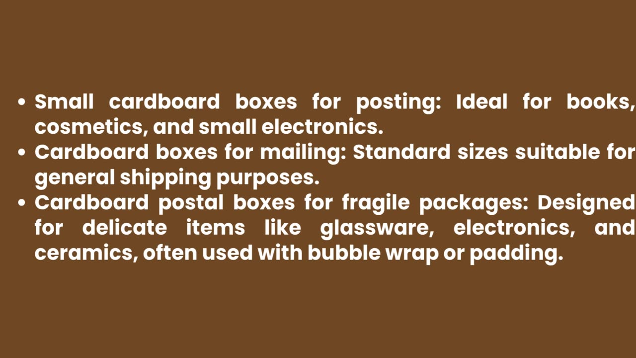 How to Choose the Right Cardboard Postal Box for Your Shipment