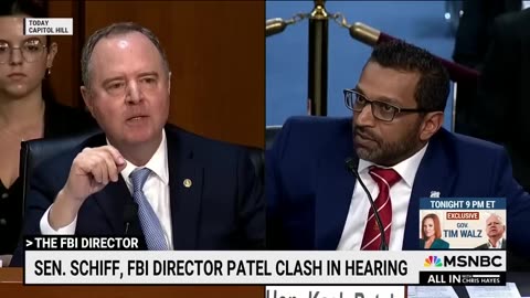 Schiff Reacts Live to Fiery Kash Patel Hearing