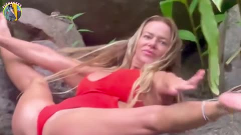 Waterfall Yoga Flow | Hot & Sexy Girls in Nature