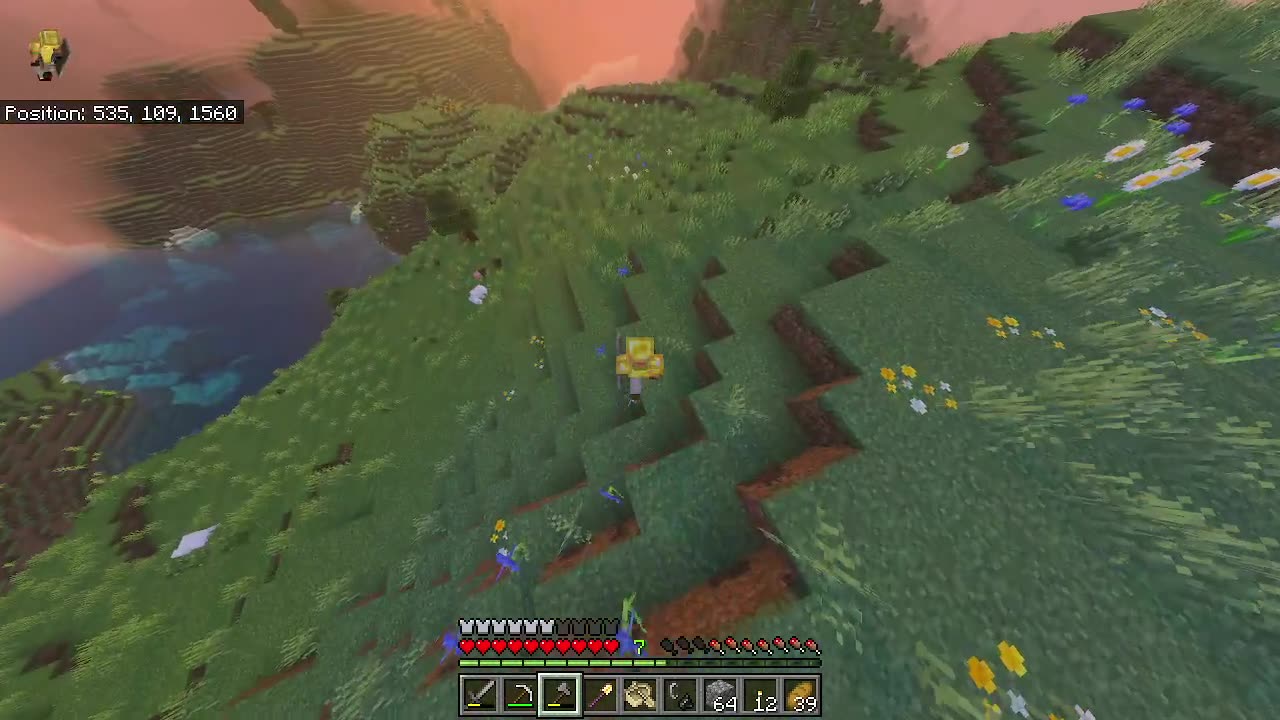 Chilling while playing MINECRAFT