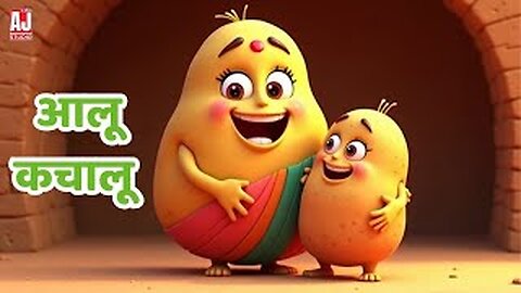 🥔 आलू कचालू | Aloo Kachaloo | Hindi Nursery Rhyme for Kids | AJ Studio Kids