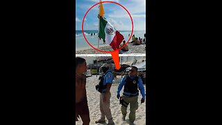 Denuncia discriminación porque le pidieron retirar bandera de México de una playa de Cancún