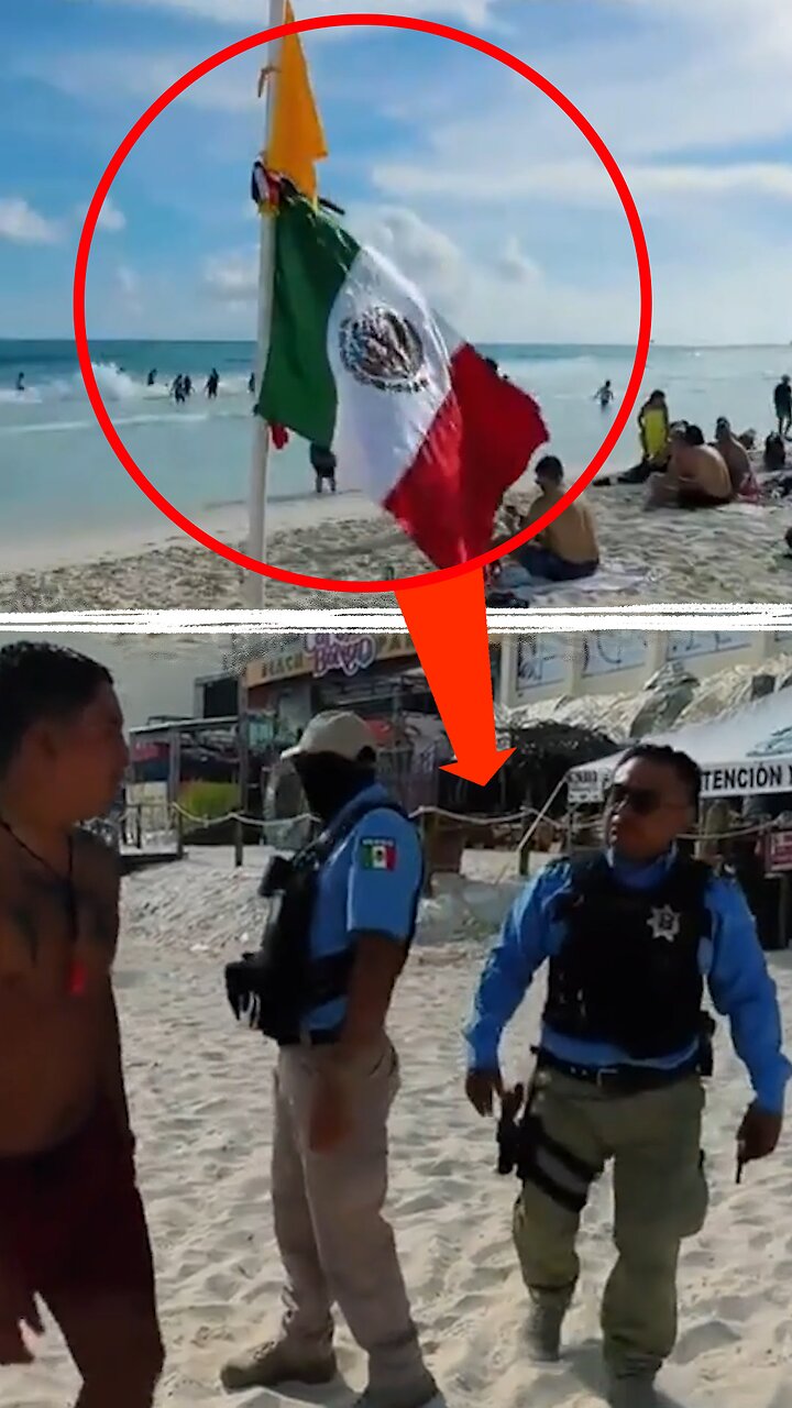 Denuncia discriminación porque le pidieron retirar bandera de México de una playa de Cancún