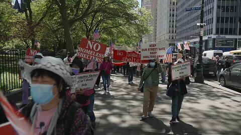"No Homeless Shelter" HUNDREDS outside City Hall with Curtis Sliwa - NYC