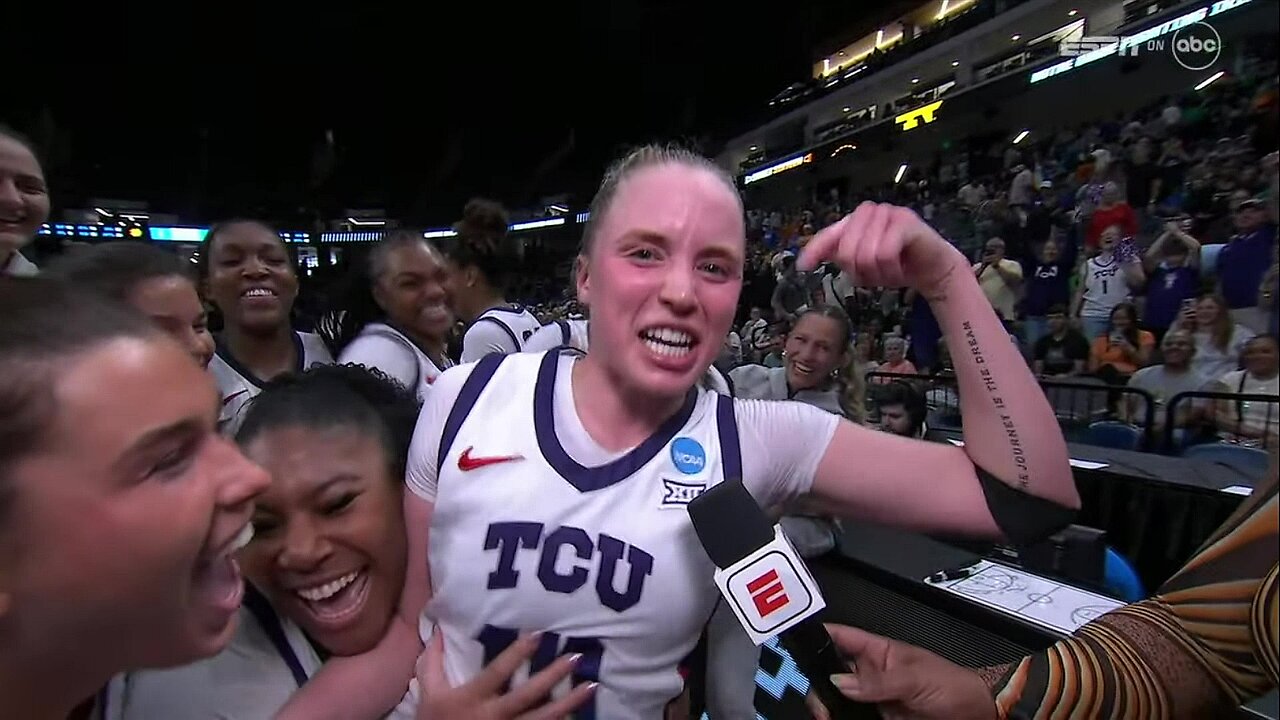 Hailey Van Lith after 26pts to reach Elite 8 | TCU vs Notre Dame NCAA Women's Basketball Tournament