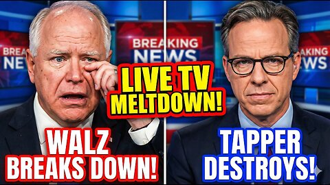 Tim Walz BREAKS DOWN After Jake Tapper DESTROYS Him On LIVE TV!
