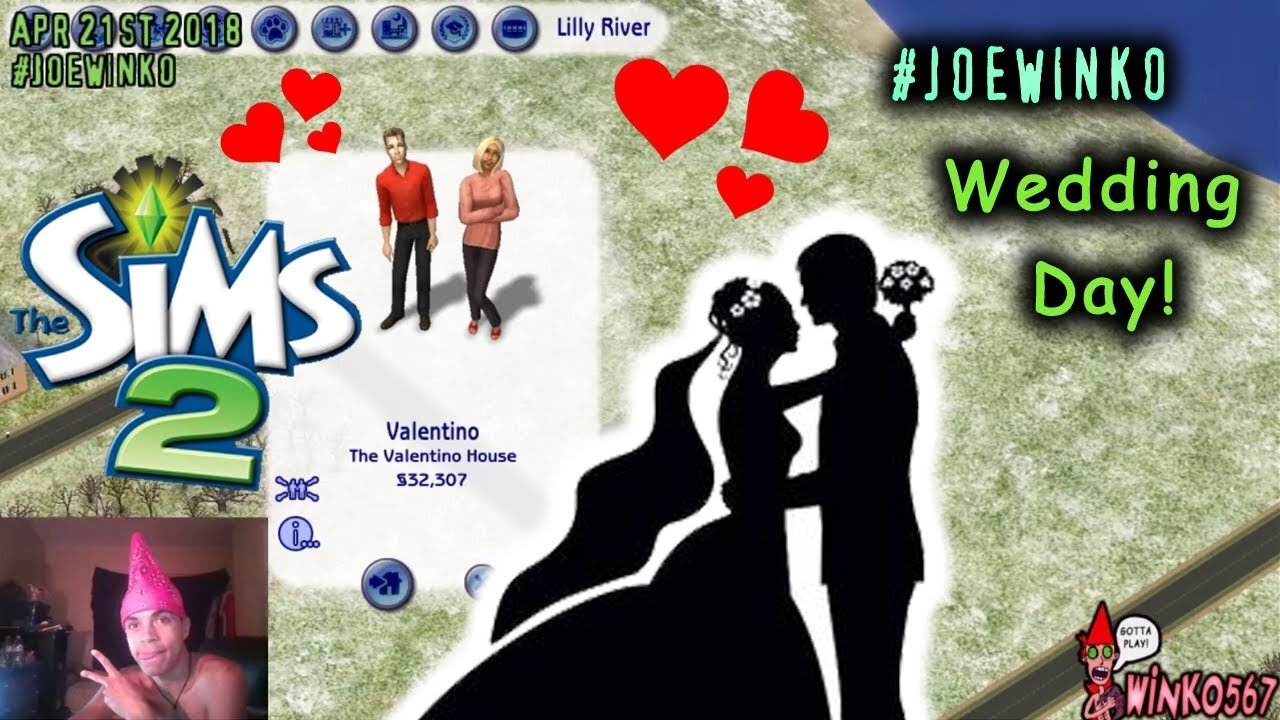 Valentino Wedding - Sims 2 Live Stream (Apr 21st 2018) - Joe Winko