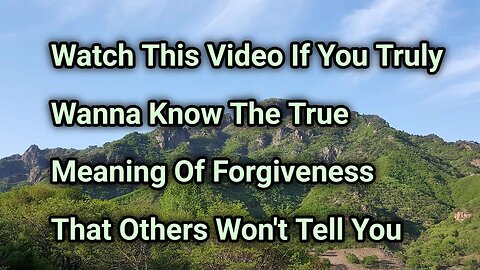Watch This Video If You Truly Wanted To Learn The True Meaning Of...