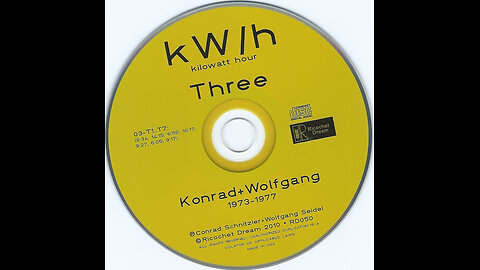 3 kW/h ~ Konrad Schnitzler + Wolfgang Seidel