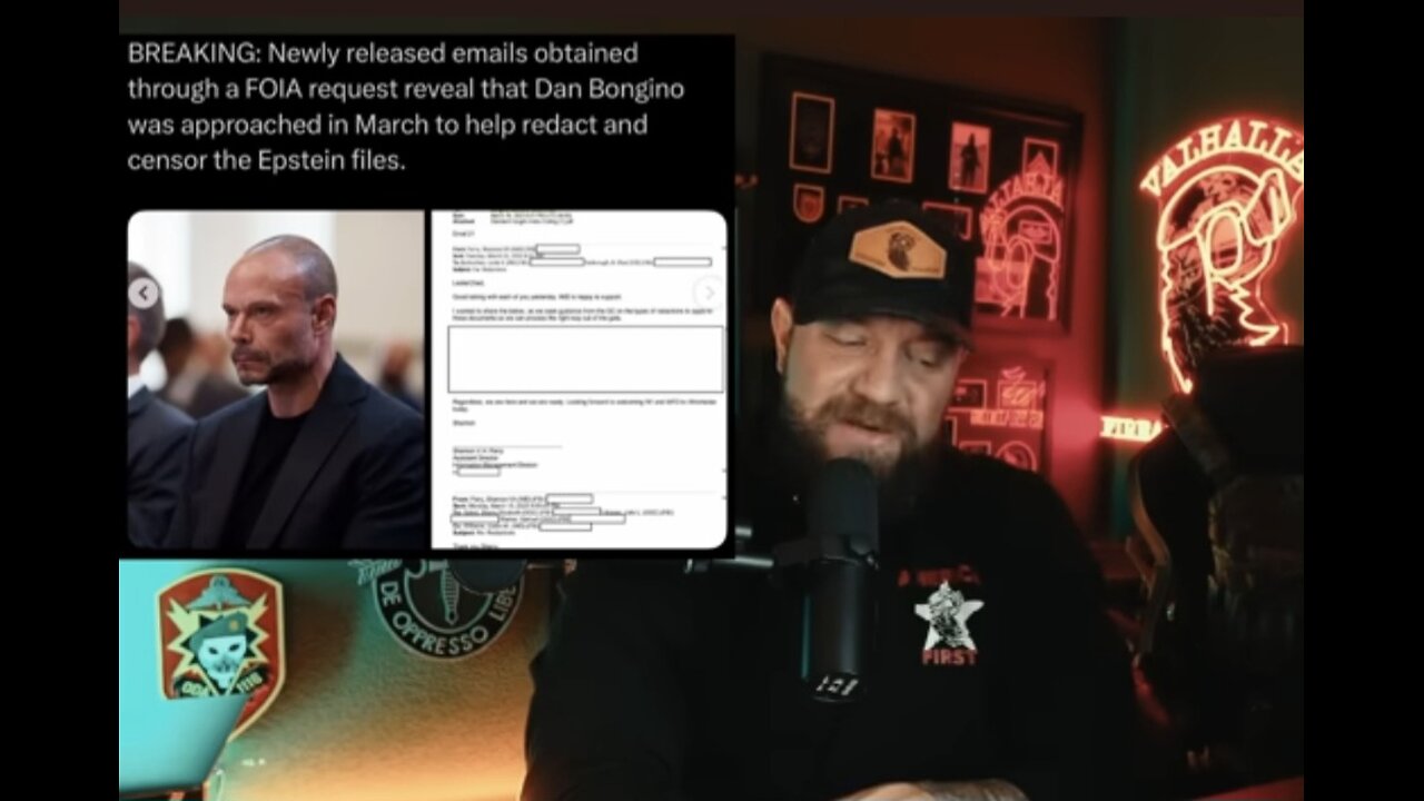 FBI’s Dan Bongino CAUGHT Helping REDACT The Epstein Files