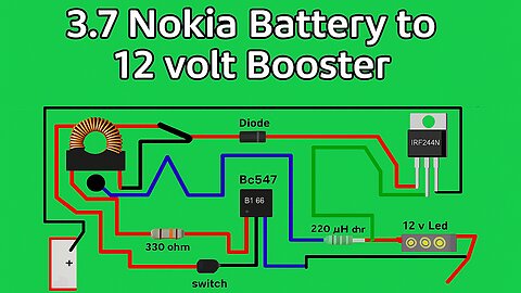 3.7V to 12V LED Booster Using Simple Components #ElectronicsProject #DIYCircuit #BatteryBooster