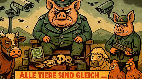 👁️🐷👁️ Orwell war ein Optimist: Willkommen im finalen Schweinestaat.