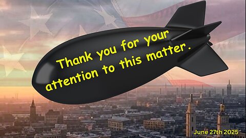 Thank You For Your Attention To This Matter
