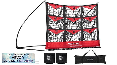 VEVOR 9 Hole Baseball Net 49"x42" Softball Baseball Training Equipment for Hitting Review