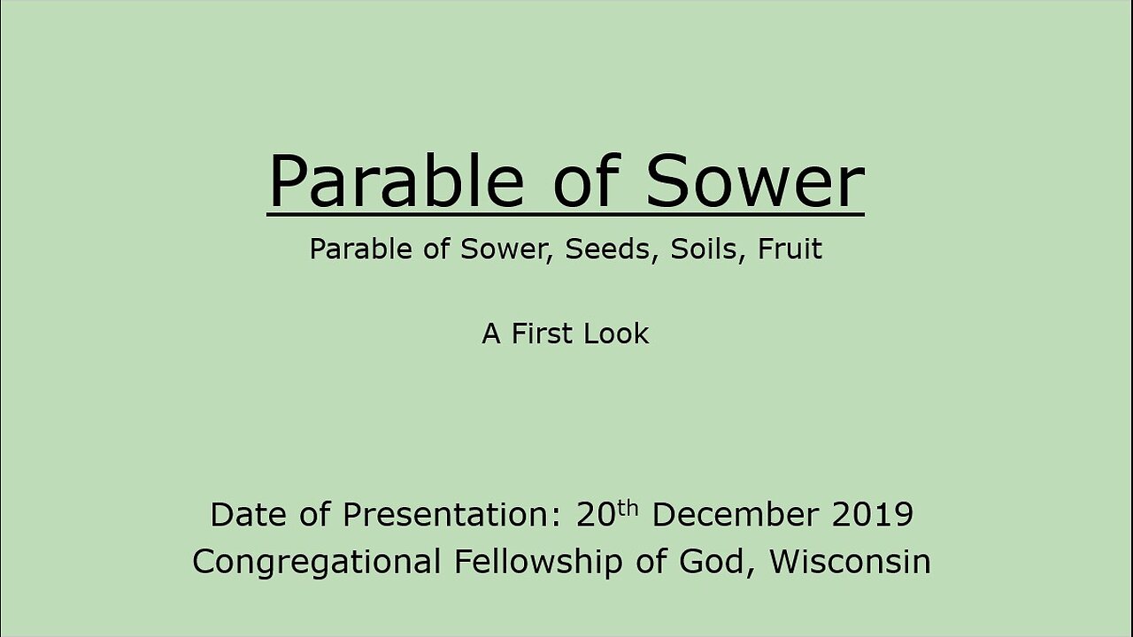 Parable of Sower