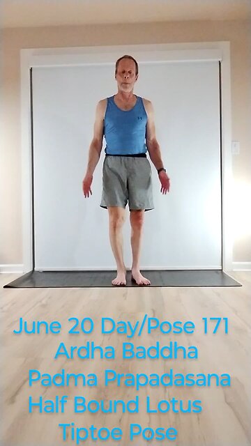 Ardha Baddha Padma Prapadasana / Half Bound Lotus Tiptoe Pose