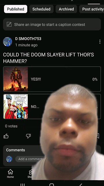 could the doom slayer lift thors hammer