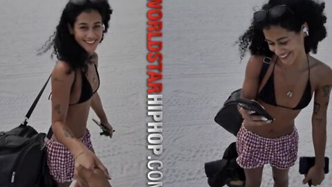 Thoughts? Dude Get A Big Surprise After Rizzing Up Pretty Chick At The Beach In Miami!