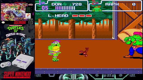 TMNT IV (Super Nintendo) - Level 7 boss: Leatherhead