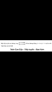 Một tiếp tuyến của đường cong { (x=sinht, y=cosht) cắt hai đường thẳng 𝑦 = 𝑥 và 𝑦 = −𝑥