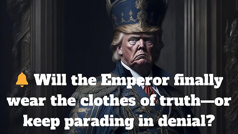 🔔 Will the Emperor finally wear the clothes of truth—or keep parading in denial?