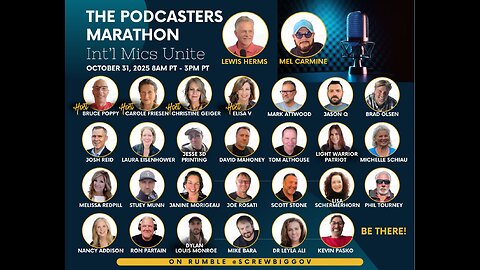 Podcasters, International Mic's Unite Live 10/31 8am pacific 11 am eastern